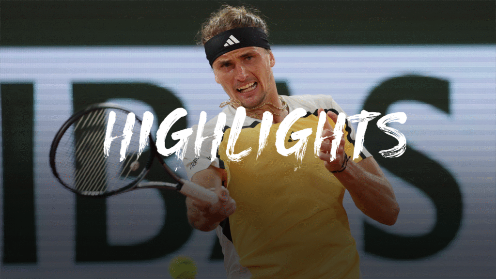 Alexander Zverev celebrates his victory over Flavio Cobolli at the 2025 French Open, showcasing thrilling highlights.