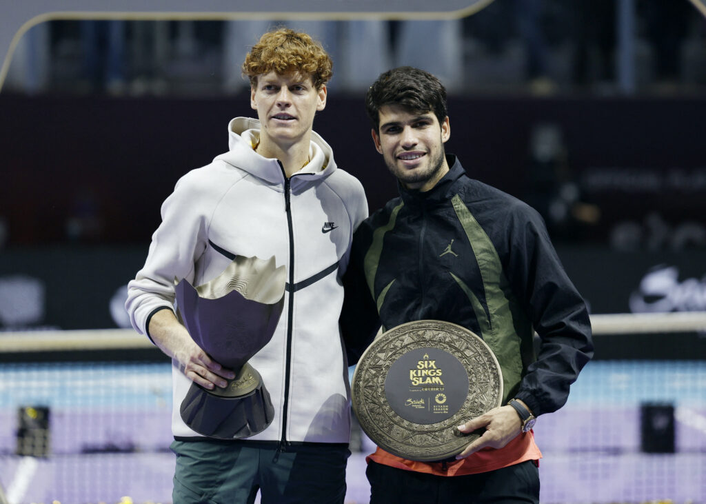 Jannik Sinner and Carlos Alcaraz compete fiercely at Roland Garros, highlighting their intense rivalry for World No. 1.