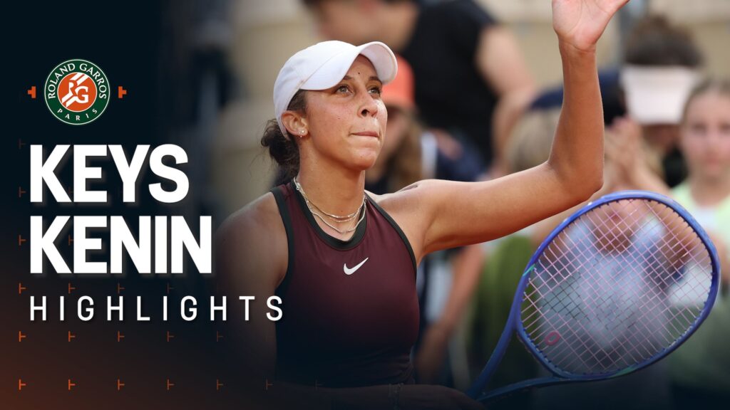 Madison Keys and Hailey Baptiste competing in an intense match at the 2025 Roland Garros highlights.