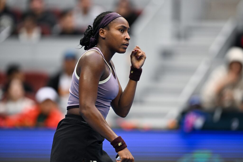 Coco Gauff prepares for her next match against a teenage qualifier at Roland Garros, showcasing her competitive spirit.